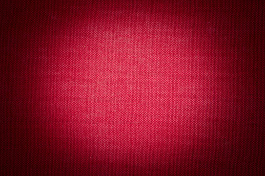 Texture of red fabric closeup