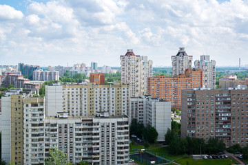 Fototapeta premium Top view of sleeping area in Moscow, Russia
