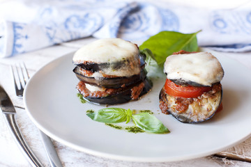 Parmigiana di melanzane: baked eggplant - italy
