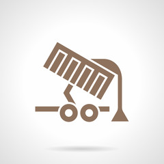 Grain unloading glyph style vector icon