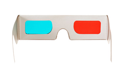 3d glasses isolated on the white background