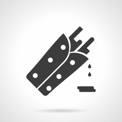Burrito black glyph style vector icon
