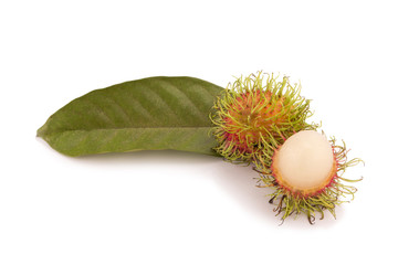 fresh rambutan isolate on white background