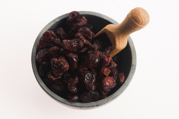 dried cranberries in a bowl