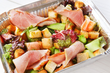 Healthy food, lunch in box, diet concept.