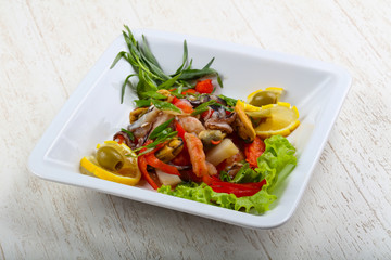 Seafood mix salad