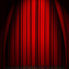 red curtain background