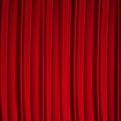 red curtain background