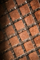 old plating medieval door