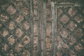old plating medieval door