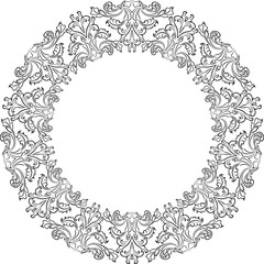 vintage frame with floral ornaments