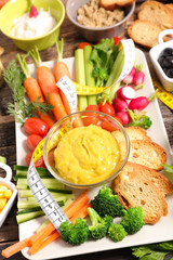 vegetable and dip