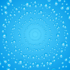 Vector abstract background. Air bubbles in water. 
