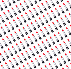 red lipstick on a white