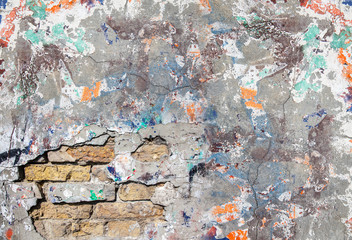 Grunge cracked old wall