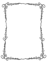 vintage style - frame for text with stylized pattern waves