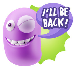 3d Illustration Laughing Character Emoji Expression saying I'll
