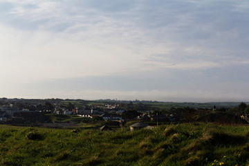 Obraz premium View over Bude in Cornwall from the costal path