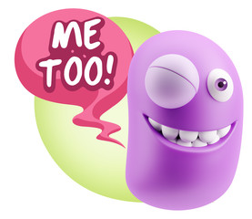 Obraz premium 3d Illustration Laughing Character Emoji Expression saying Me To