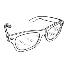 Vector sketch of glasses