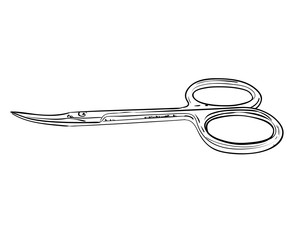 Vector sketch of manicure scissors
