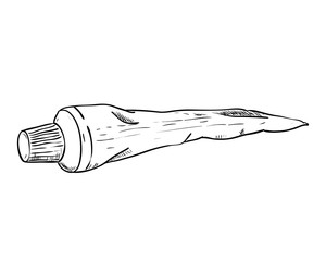 Vector sketch the tube with toothpaste