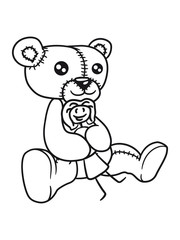 little girl child woman cuddling kuscheltier huge huge seated sweet plush teddy bear
