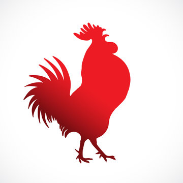 Chinese zodiac rooster design element for Chinese New Year decoration.