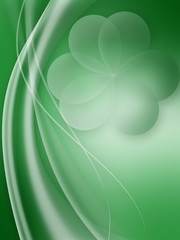 Green Spring Wave with flower