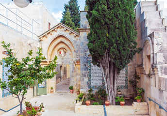 Fototapeta na wymiar Church of the Pater Noster, Mount of Olives, Jerusalem