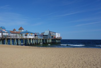 The seaside resort town of Old Orchard Beach in Maine