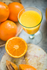 glas of fresh orange juice