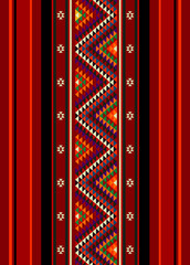 A Beautiful Zig Zag Colorful Triangles Traditional Handcrafted V - obrazy, fototapety, plakaty
