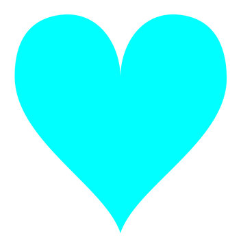 Simple aqua-blue heart