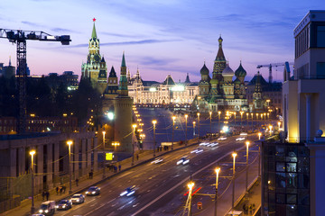 Obraz premium View of Moscow with high-rise buildings