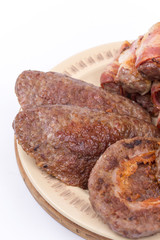 Gourmet burgers stuffed with cheese