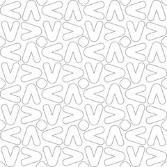 Monochrome geometric thin line seamless pattern. Black and white background. Vector illustration