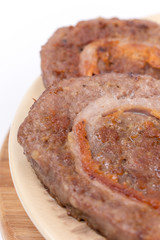 Gourmet burgers stuffed with cheese