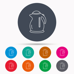 Kettle icon. Kitchen teapot sign.