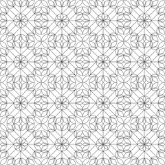 Monochrome geometric thin line seamless pattern. Black and white background. Vector illustration
