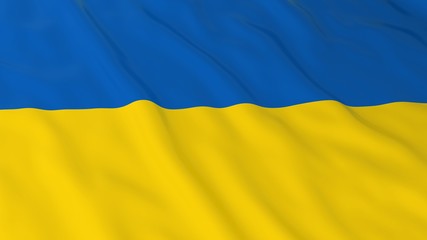 Ukrainian Flag HD Background - Flag of Ukraine 3D Illustration