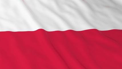 Polish Flag HD Background - Flag of Poland 3D Illustration