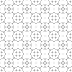 Monochrome geometric thin line seamless pattern. Black and white background. Vector illustration