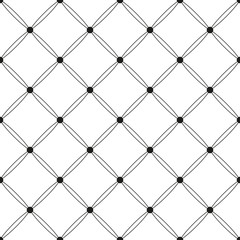 Monochrome geometric seamless pattern. Black and white background. Vector illustration