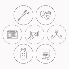 Football, team assistant and baseball icons.