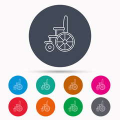 Fototapeta na wymiar Wheelchair icon. Disabled traffic sign.