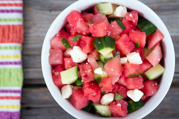 melon feta mint healthy salad