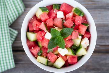 melon feta mint healthy salad