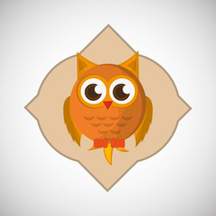 Animal design. owl icon. Isolated illustration , vector