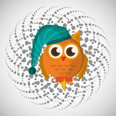 Animal design. owl icon. Isolated illustration , vector